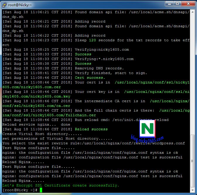 LNMP通过DNS添加Let's Encrypt域名SSL证书指南
