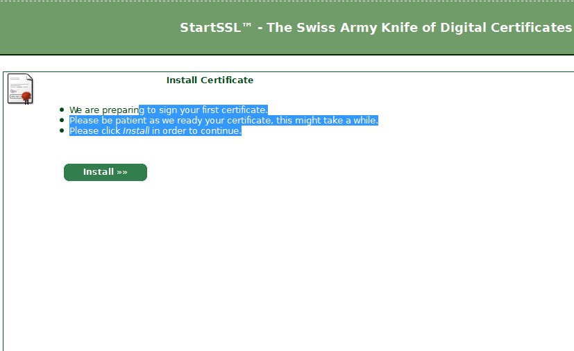 Nginx上配置Startssl 免费SSL